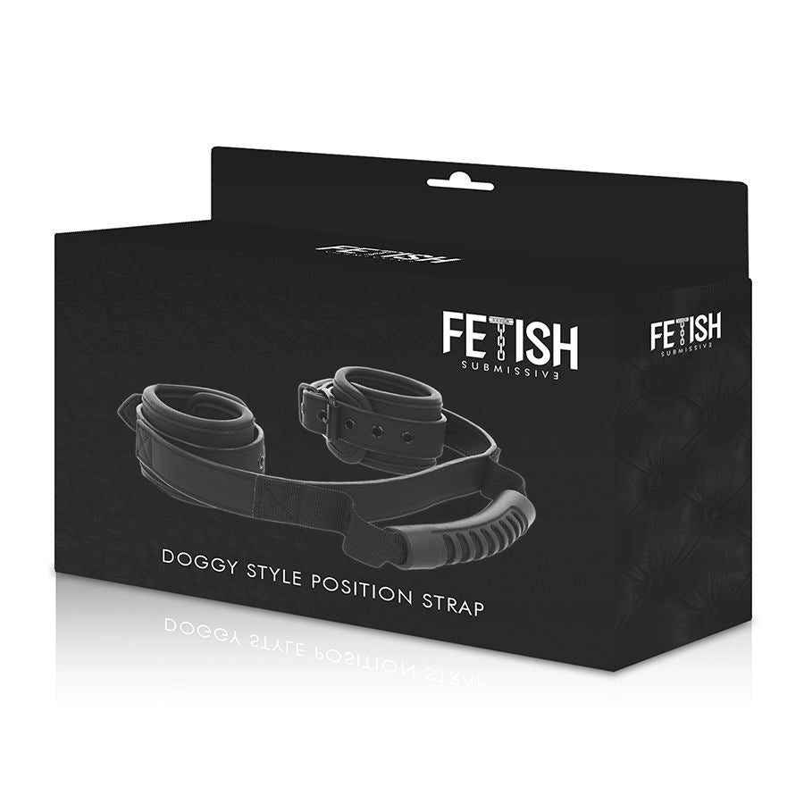 FETISH SUBMISSIVE - NOPRENE LINING HANDCUFFS WITH HANDLE - 2