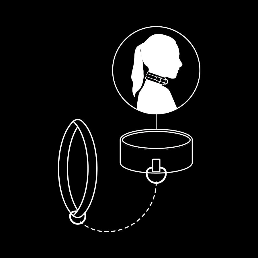 FETISH SUBMISSIVE - NOPRENE LINING CHAIN NECKLACE - 10