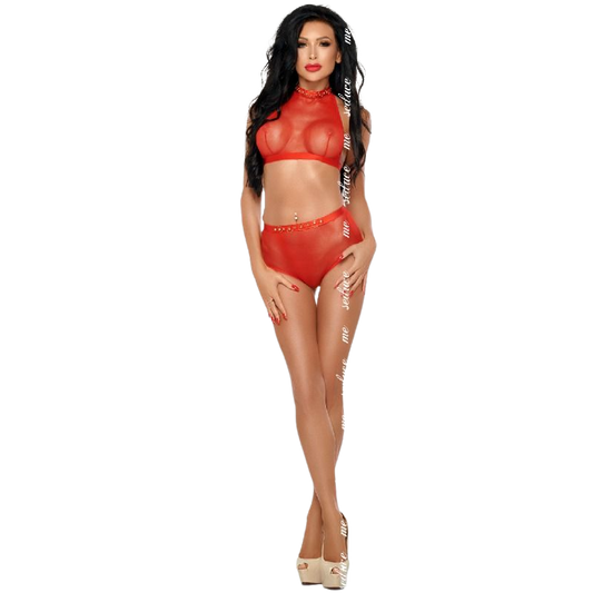 ME-SEDUCE - MONA SET RED XXL/XXXL - S/M - 1