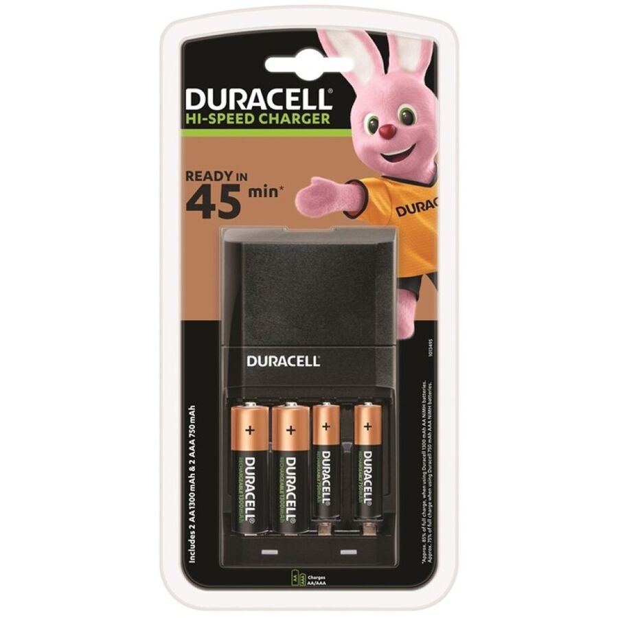 DURACELL - CHARGUER 45MIN. + 2xAA 1700mAh + 2xAAA 750mAh - 1