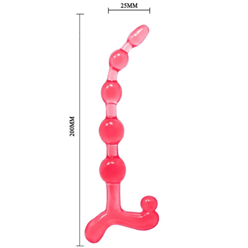 BAILE - BENDY TWIST RED ANAL BALLS - 5