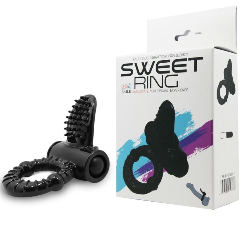 BAILE - SWEET RING VIBRATING RING WITH STRUCTURED RABBIT