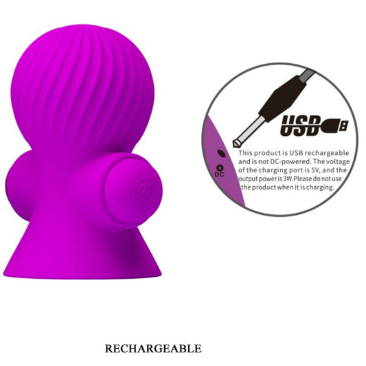 PRETTY LOVE - NIPPLE STIMULATORS 12M LILAC VIBRATION - 1