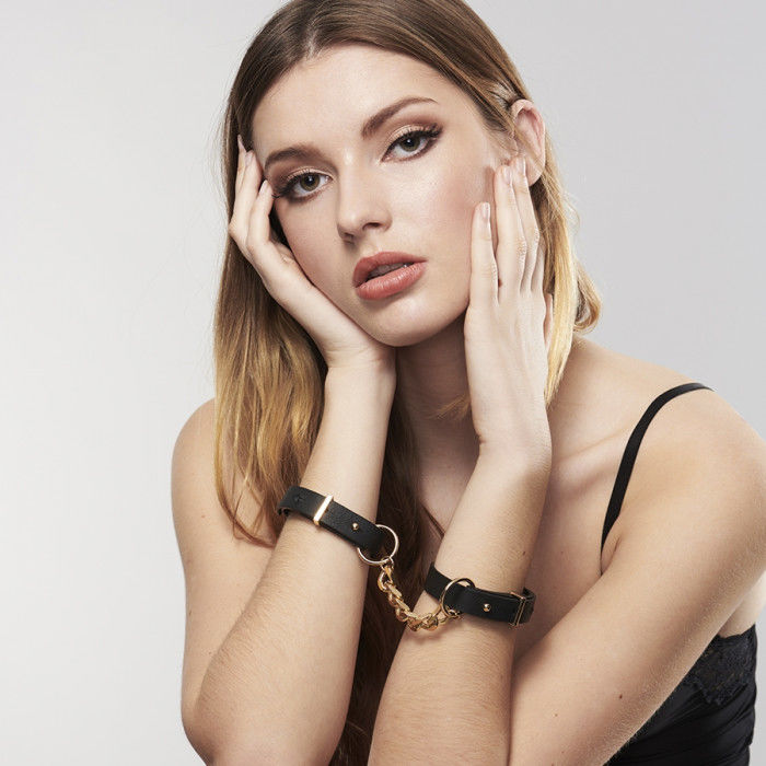 BIJOUX - INDISCRETS MAZE HANDCUFFS BLACK BRACELETS - 3