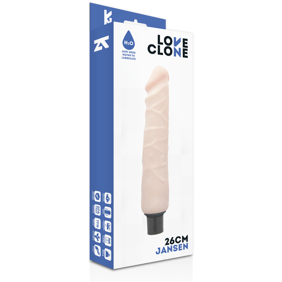 LOVECLONE - JANSEN SELF LUBRICATION VIBRATOR 26 CM -O- 4.2 CM - 3