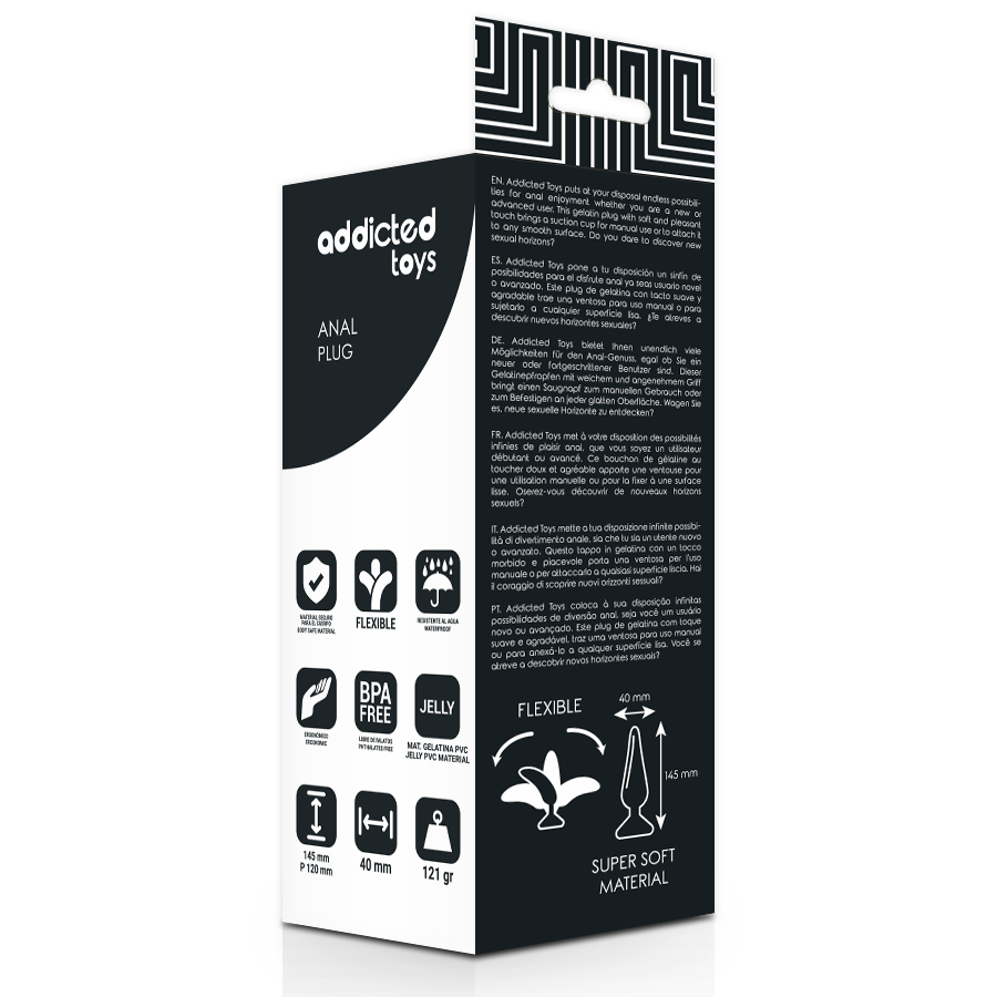 ADDICTED TOYS - ANAL PLUG 14.5 CM BLACK - 1