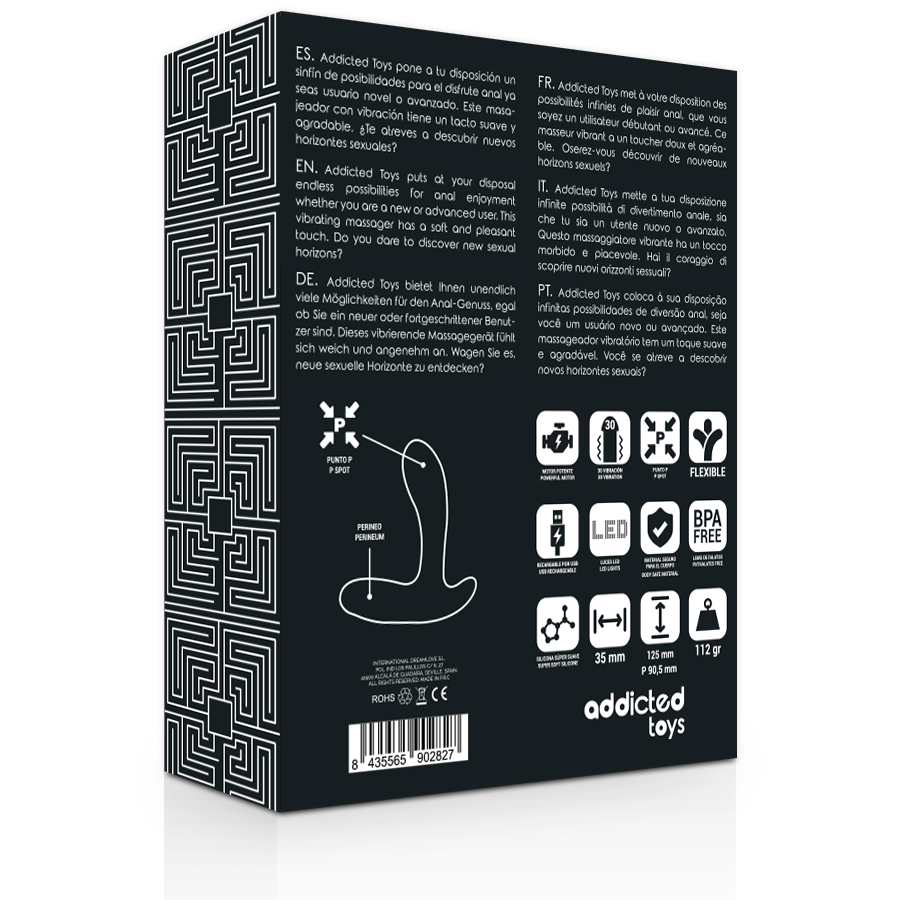 ADDICTED TOYS - ANAL MASSAGER BLACK VIBRATION - 4