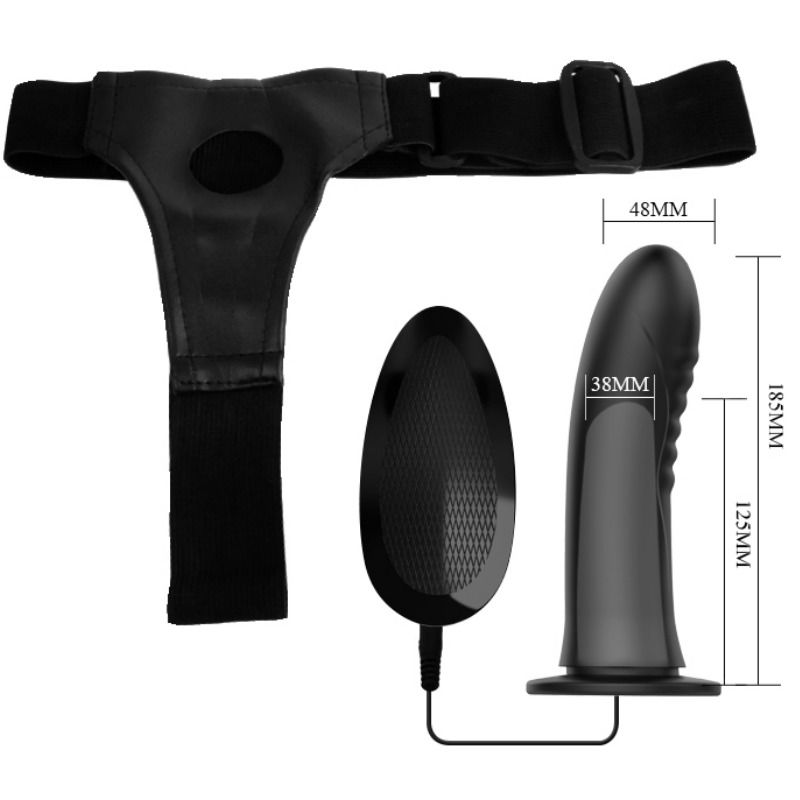 PRETTY LOVE - MYRON STRAP ON WITH VIBRATION AND HOLLOW DILDO - 5