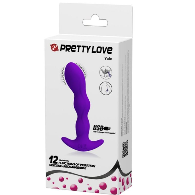 PRETTY LOVE - MASSEUR ANAL 12 MODES DE VIBRATIONS LILAS