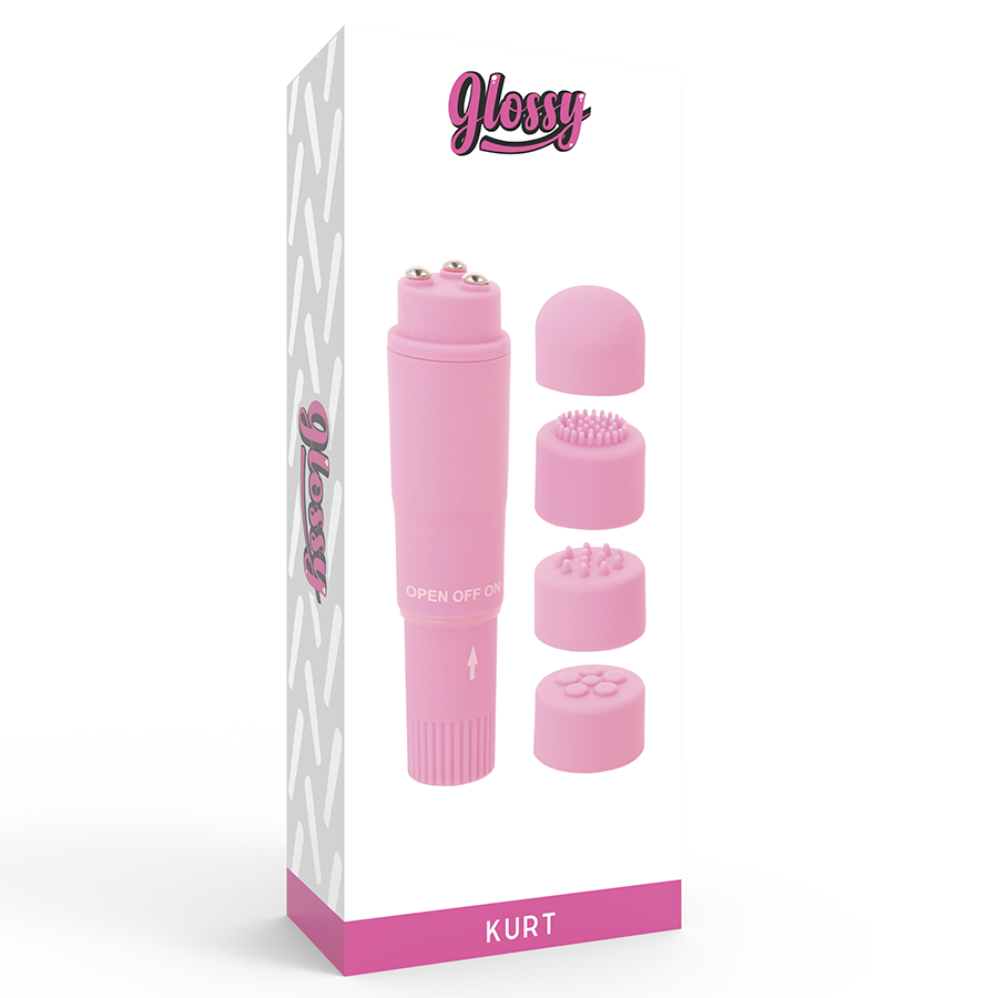 GLOSSY - KURT POCKET MASSAGER PINK - 3