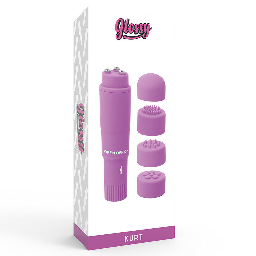 GLOSSY - KURT POCKET MASSAGER PURPLE - 3