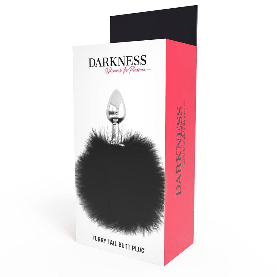 DARKNESS - EXTRA ANAL BUTTPLUG WITH TAIL BLACK 7 CM - 3