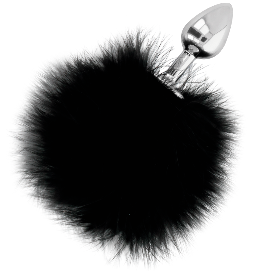 DARKNESS - EXTRA ANAL BUTTPLUG WITH TAIL BLACK 7 CM - 5