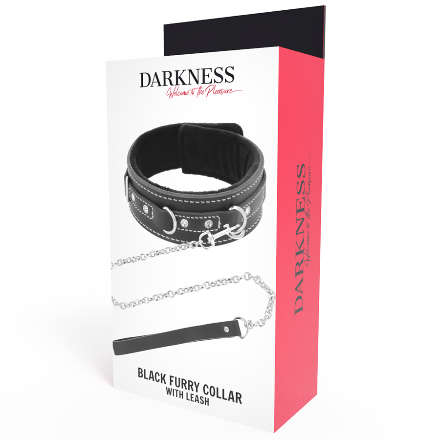 DARKNESS - HIGH QUALITY LEATHER NECKLACE WITH LEASH - 1