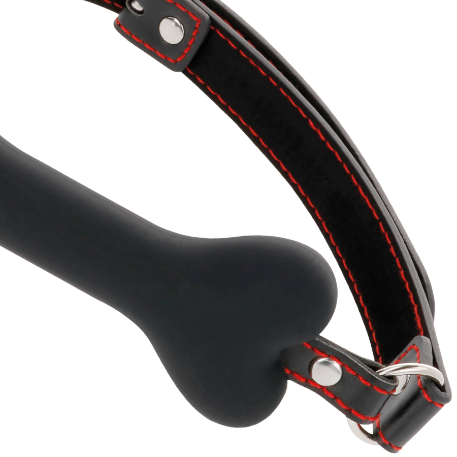 DARKNESS - BLACK BONE SILICONE GAG - 3
