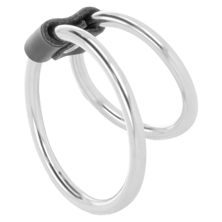 DARKNESS - DOUBLE METAL PENIS RING - 1