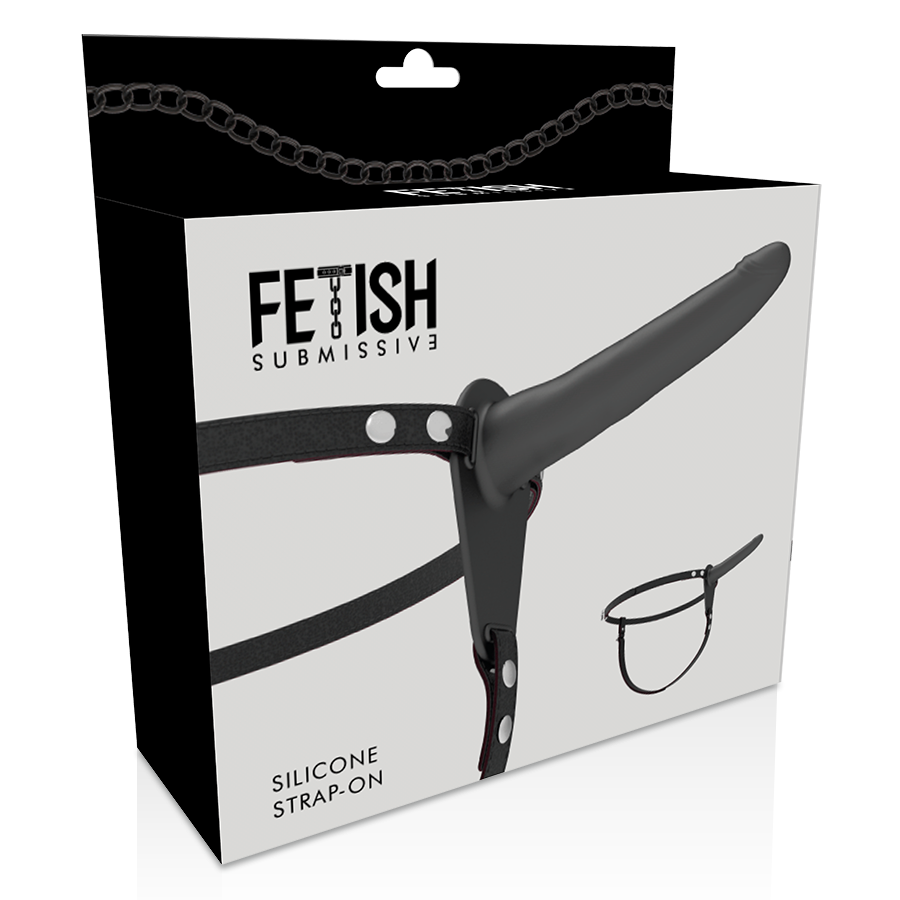 FETISH SUBMISSIVE HARNESS - BLACK SILICONE 15 CM - 2