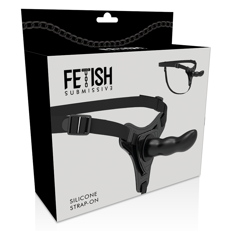 FETISH SUBMISSIVE HARNESS - BLACK SILICONE G-SPOT 16 CM - 5