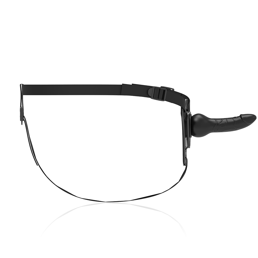 FETISH SUBMISSIVE HARNESS - BLACK SILICONE REALISTIC 16 CM - 4