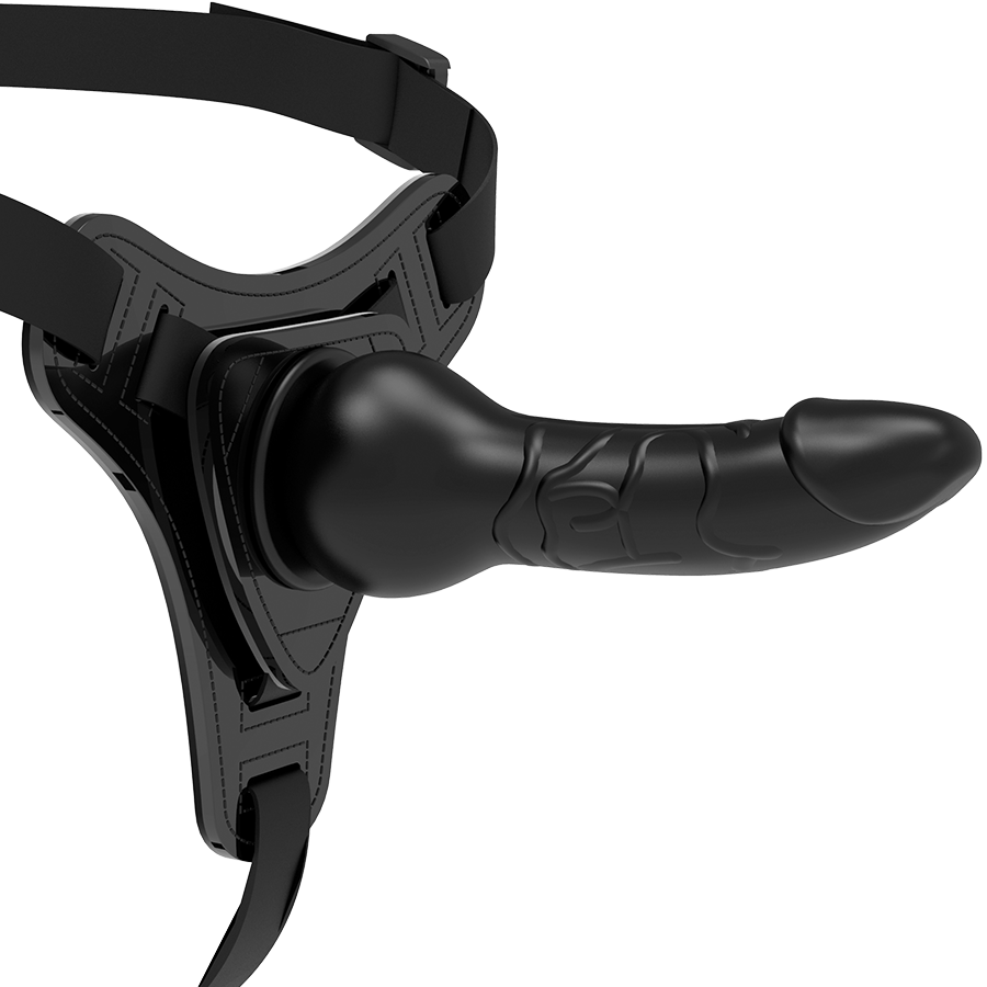 FETISH SUBMISSIVE HARNESS - BLACK SILICONE REALISTIC 16 CM - 2