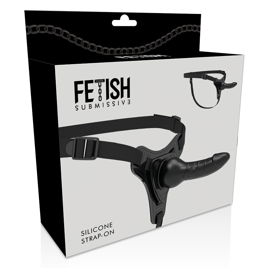 FETISH SUBMISSIVE HARNESS - BLACK SILICONE REALISTIC 16 CM - 5
