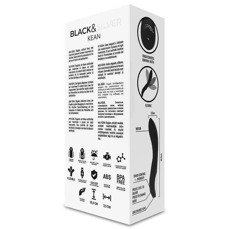 BLACK&SILVER - VIBRATORE KEAN TOUCH CONTROL