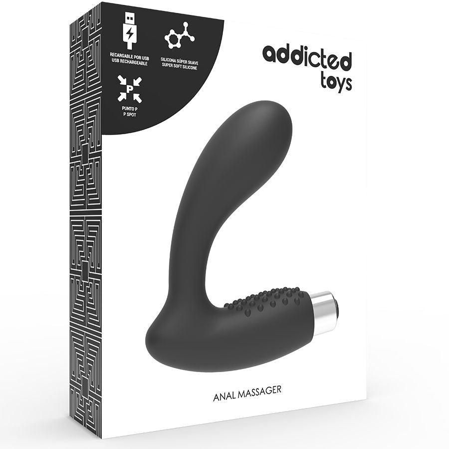 ADDICTED TOYS - PROSTATIC VIBRATOR RECHARGEABLE MODEL 5 - BLACK - 3