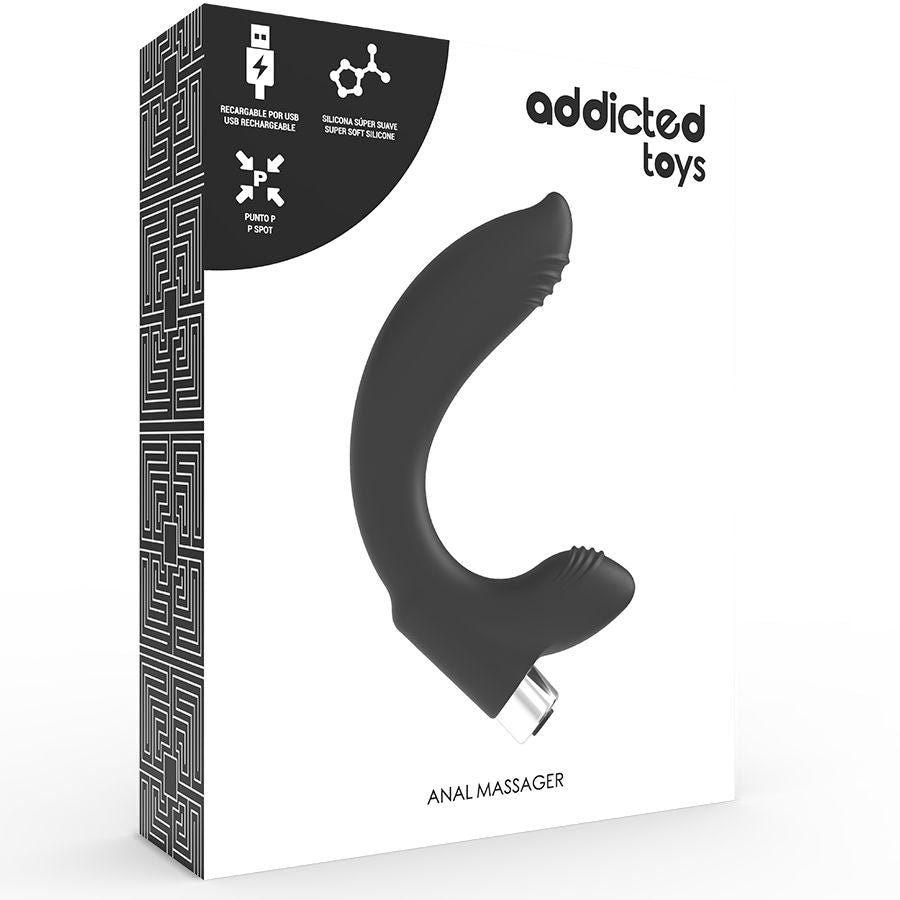 ADDICTED TOYS - PROSTATIC VIBRATOR RECHARGEABLE MODEL 7 - BLACK - 3