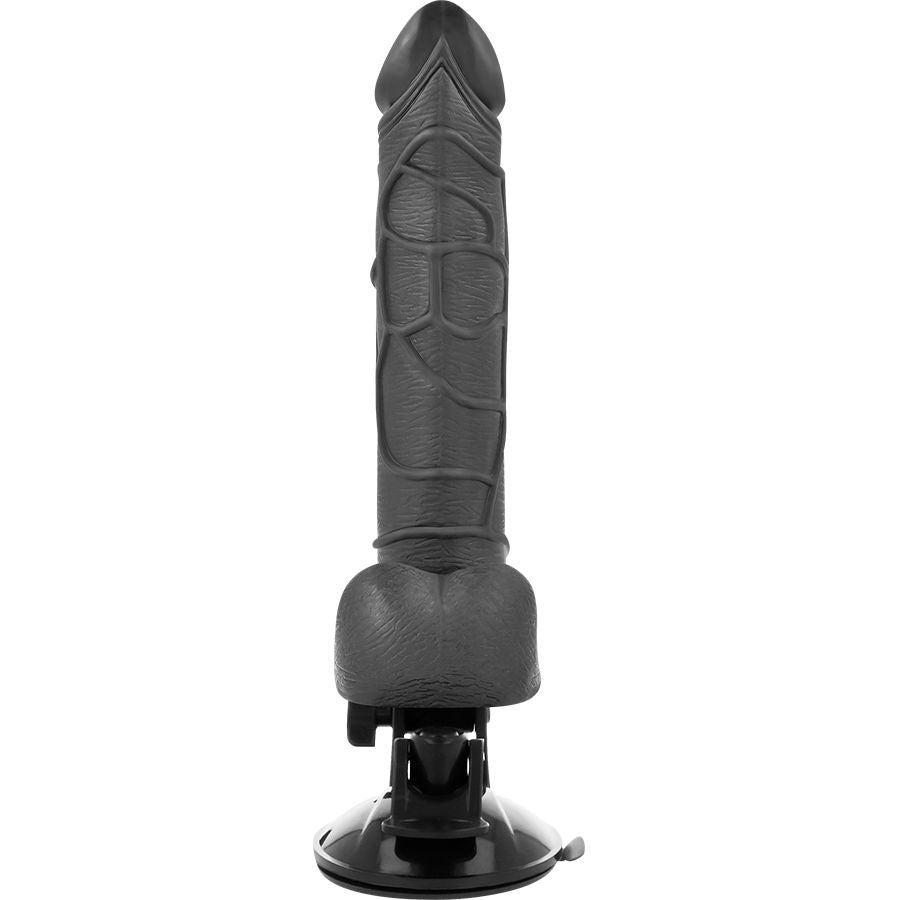 BASECOCK - REALISTIC VIBRATOR REMOTE CONTROL BLACK WITH TESTICLES 19.5 CM -O- 4 CM - BLACK - 8