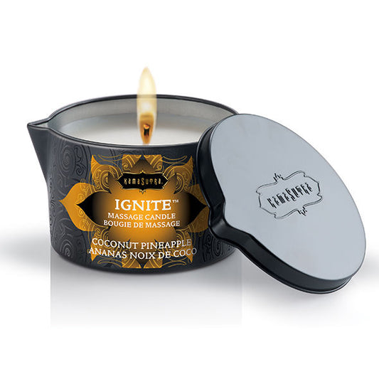 KAMASUTRA - CANDELA DA MASSAGGIO COCCO E ANANAS 170GR - Secretroomsexyshop