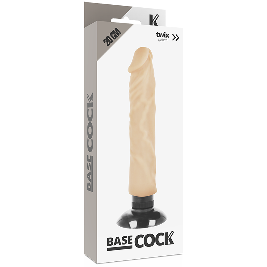 BASECOCK - REALISTIC VIBRATOR 2-1 FLESH 20 CM -O- 4 CM - 3