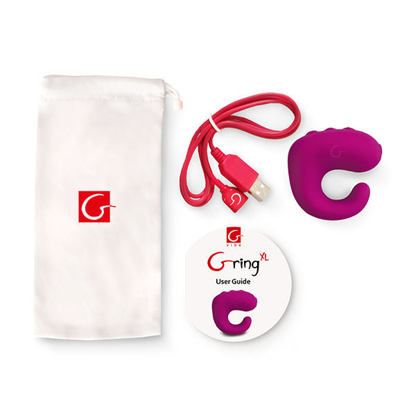 G-VIBE - FUN TOYS GRING ANNEAU VIBRATEUR XL FRAMBOISE DOUCE