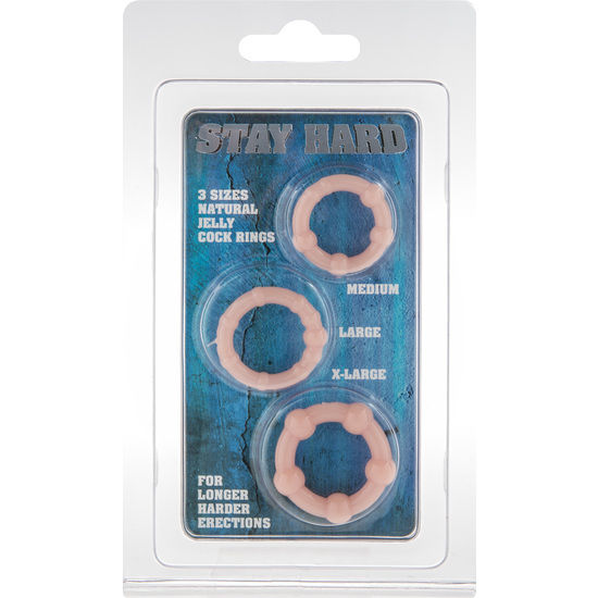 SEVEN CREATIONS - SET OF THREE SKIN PENIS RINGS - 2