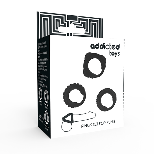 ADDICTED TOYS - ENSEMBLE D'ANNEAUX EN C NOIRS