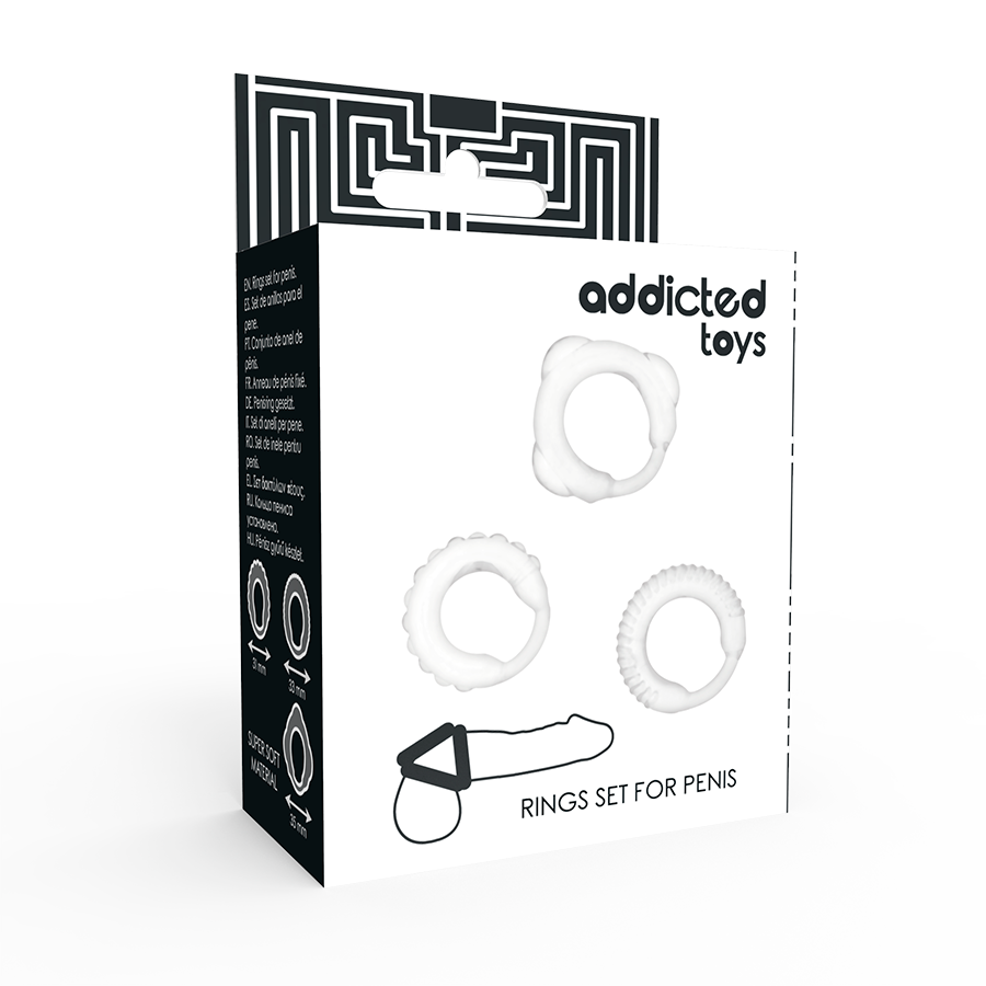 ADDICTED TOYS - C-RING SET CLEAR - 3