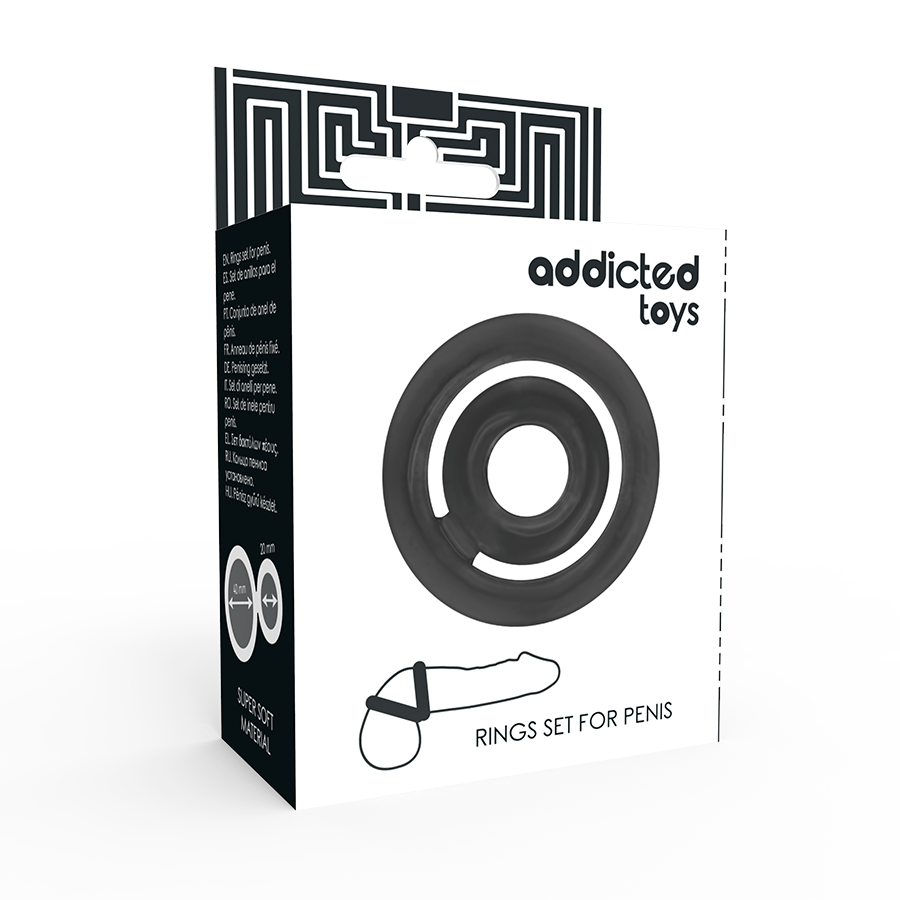 ADDICTED TOYS - POTENZ- C-RING PENIS BLACK - 2