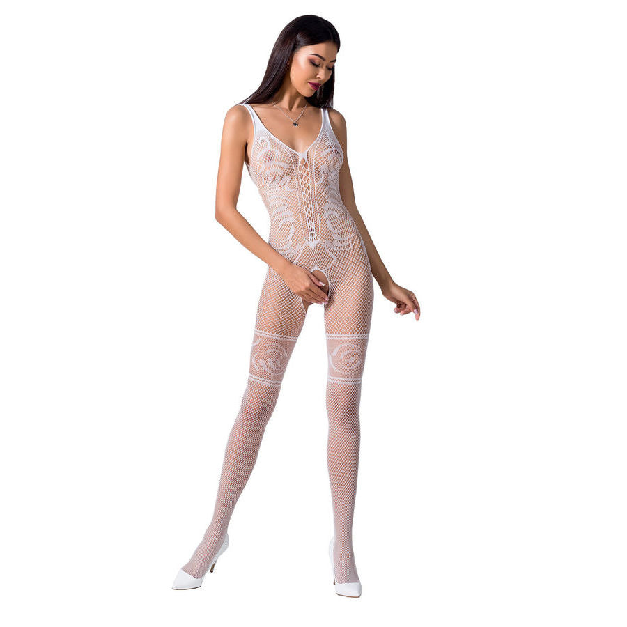 PASSION - WOMAN BS069 WHITE BODYSTOCKING ONE SIZE - ONE SIZE / WHITE - 4