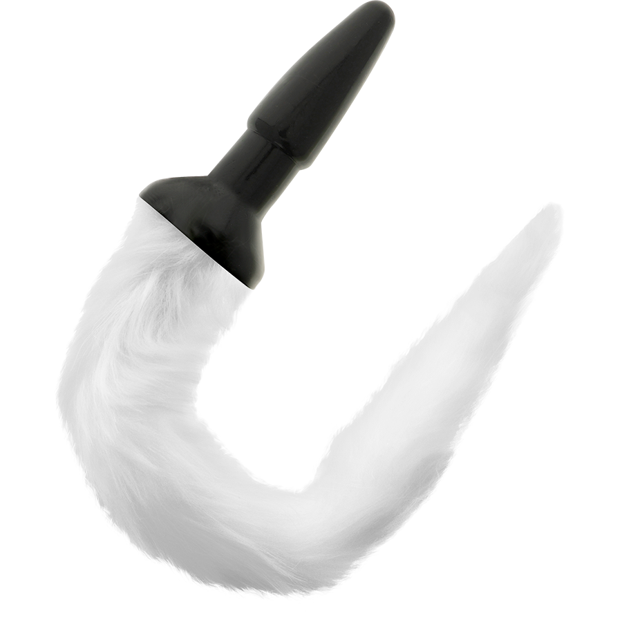 DARKNESS - SILICONE ANAL PLUG WITH WHITE TAIL - 4