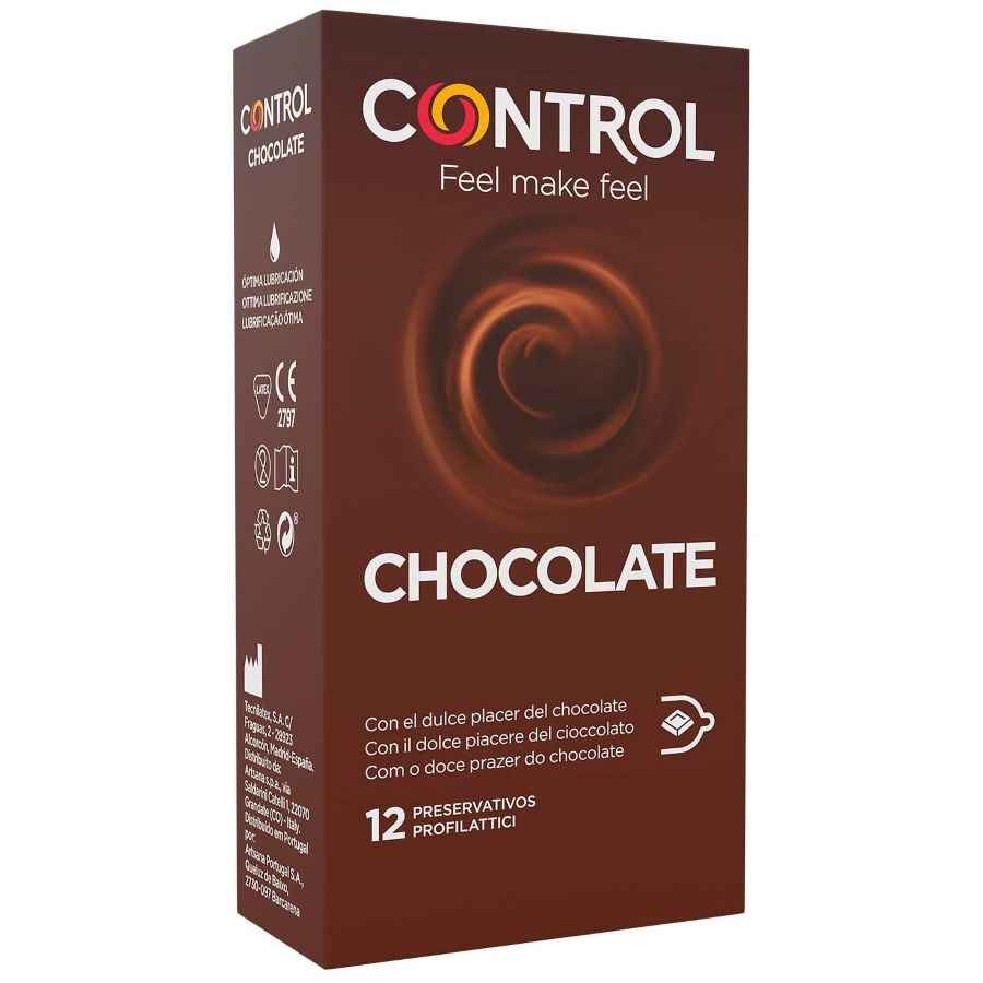 CONTROL - ADAPTA CHOCOLATE CONDOMS 12 UNITS - Secretroomsexyshop