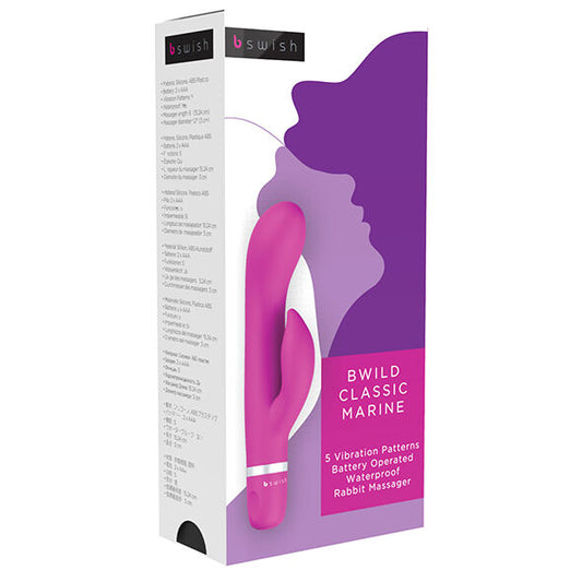 B SWISH - BWILD CLASSIC MARINE RABBIT VIBRATOR CERISE - 1