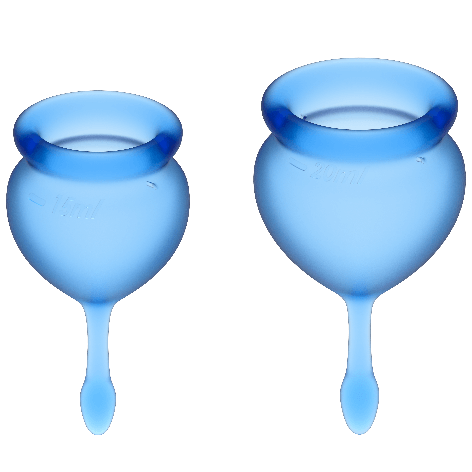 SATISFYER - FEEL GOOD MENSTRUAL CUP PURPLE 15 + 20 ML - BLUE - 1