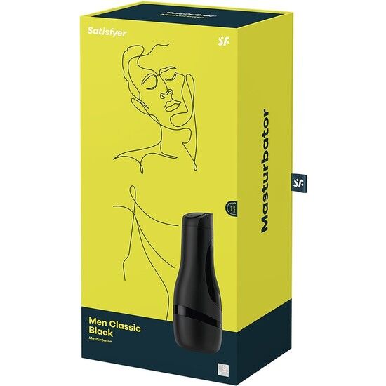 SATISFYER - CLASSIC BLACK MASTURBATOR FOR MEN