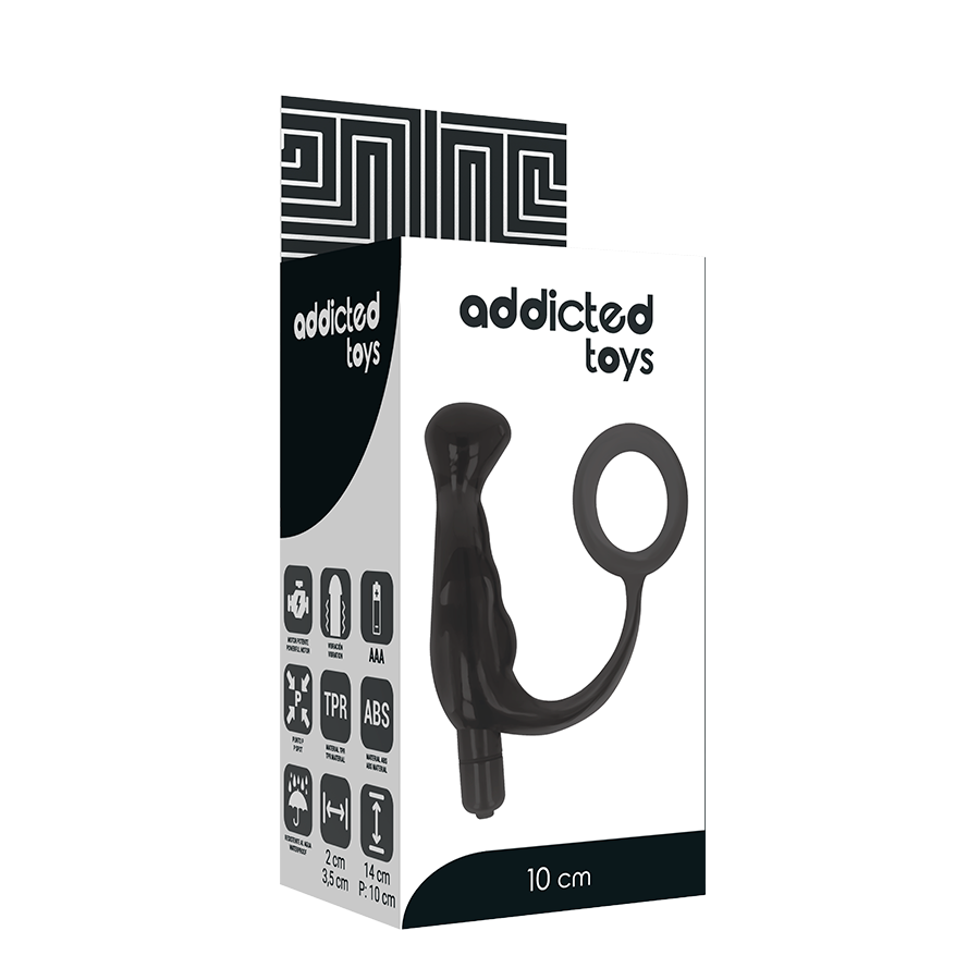 ADDICTED TOYS - BLACK PROST TIC VIBRATOR 10 CM