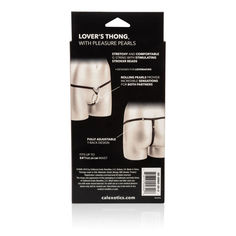 CALEXOTICS - LOVERS THONG W. PLEASURE PEARLS - 2