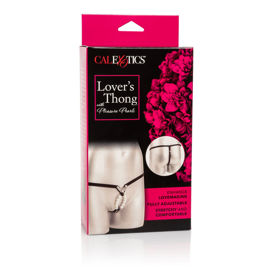 CALEXOTICS - LOVERS THONG W. PLEASURE PEARLS - 3