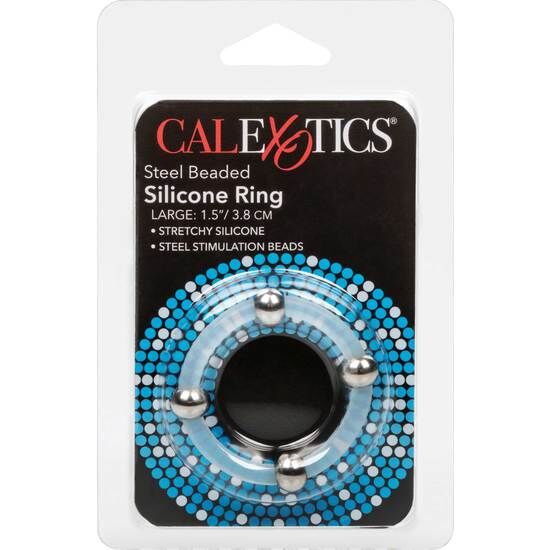 CALEXOTICS - STEEL BEADED SILICONE RING L - 3