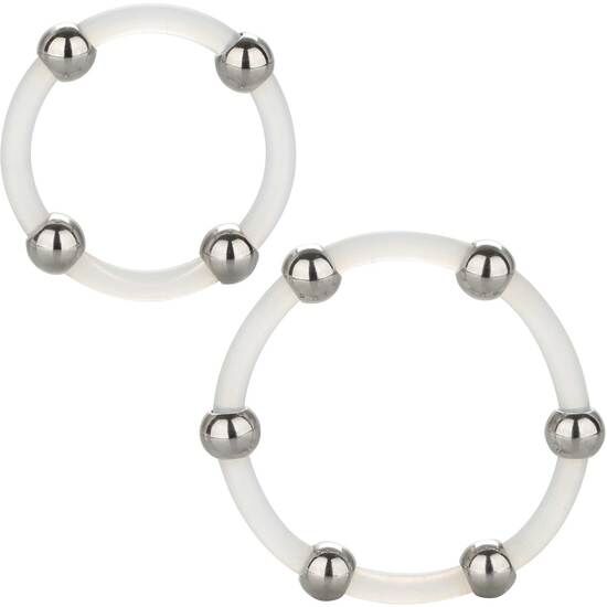 CALEXOTICS - STEEL BEADED SILICONE RING SET - 1