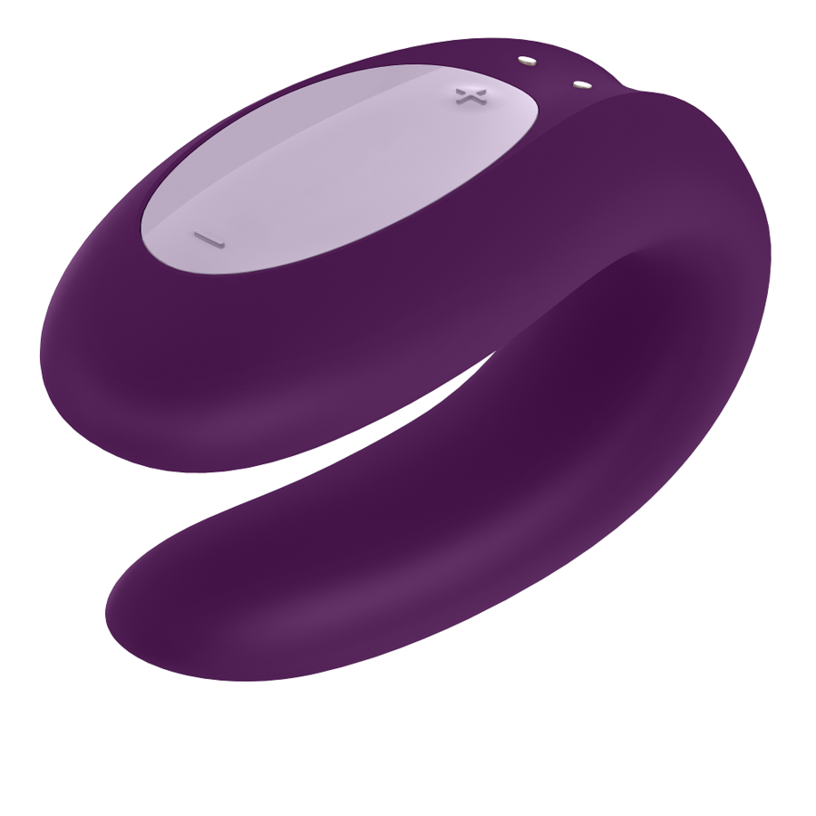 SATISFYER - DOUBLE JOY CON APP PURPLE - BLACK - 12