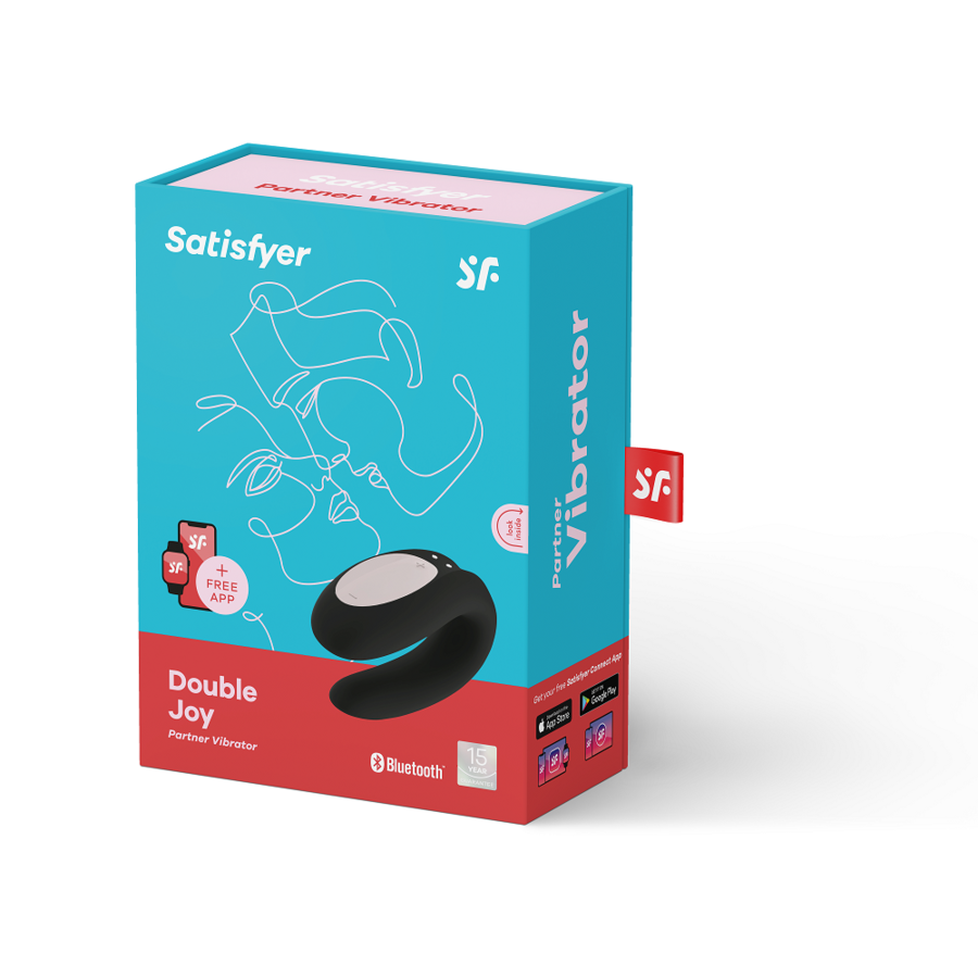 SATISFYER - DOUBLE JOY CON APP PURPLE - BLACK - 7
