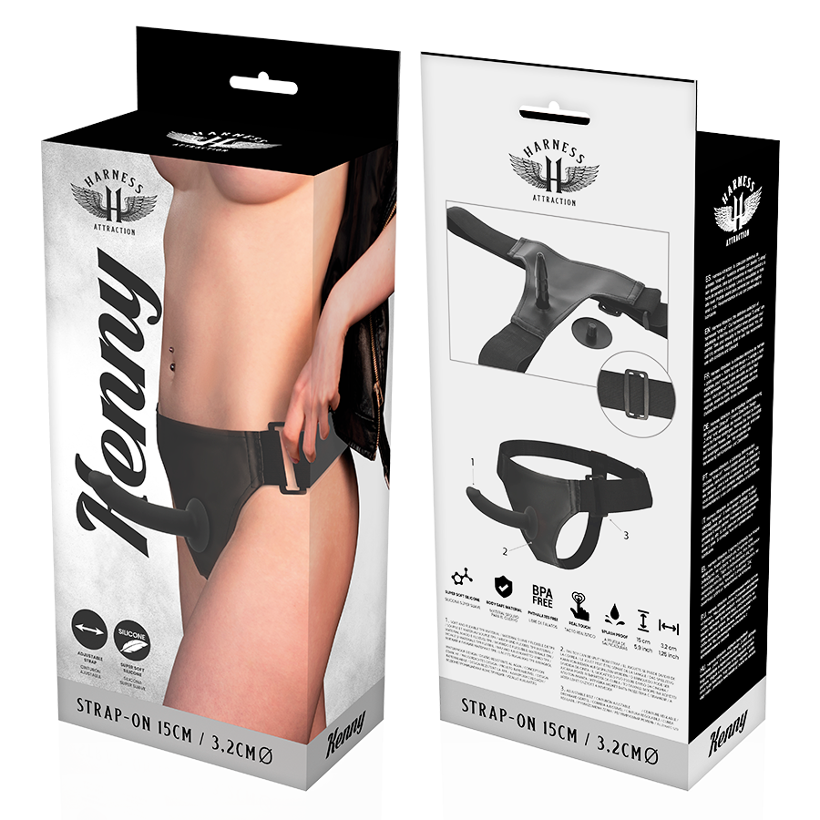 HARNESS ATTRACTION - RNES SILICONE KENNY 15 CM -O- 3.2 CM - 3